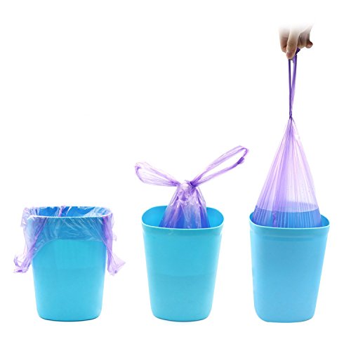 4 Gallon Colorful Handle Tie Trash Bags - 100 Count for Home & Office
