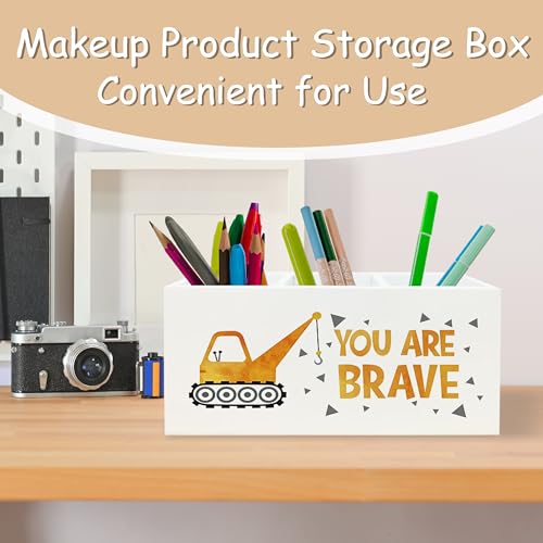 Inspirational Truck Pen Holder with 3 Compartments - Motivational Desk Organizer