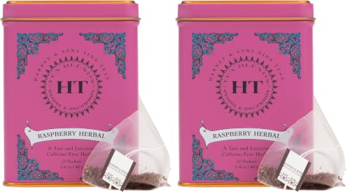 Harney & Sons Raspberry Herbal Tea - Caffeine Free, 20 Sachets