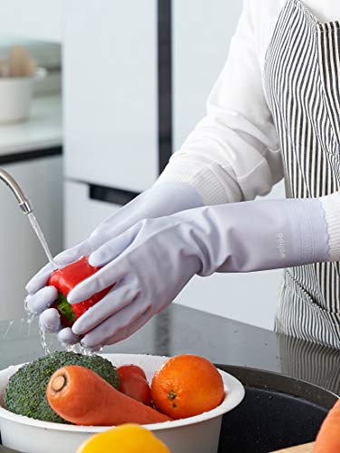 LANON Wahoo Cleaning Gloves - Medium Icelandic Blue, Unlined Dish Gloves