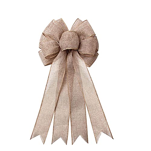 Large Burlap Wreath Bow Set for Christmas & Holiday Decorations