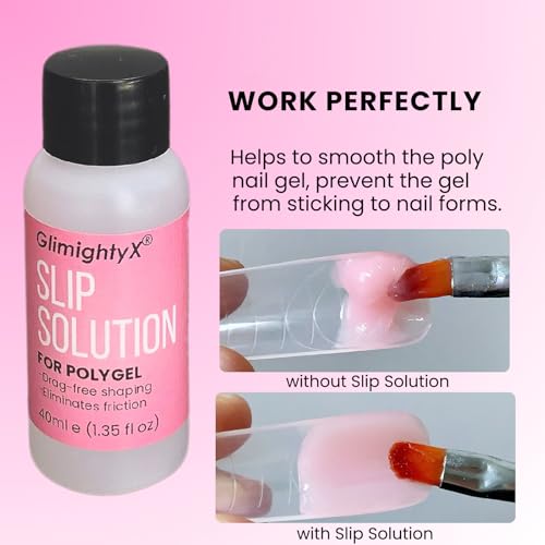 GlimightyX Polygel Toenail Forms Kit - 120 Reusable Square Dual Nail Molds with Brush and Clips