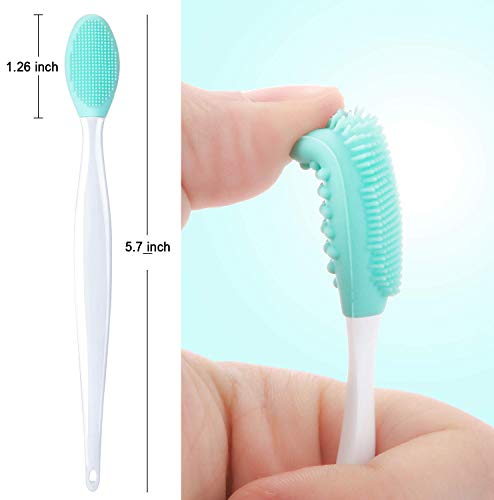 Boao 4-Piece Silicone Exfoliating Lip Brush Set for Smoother Fuller Lips