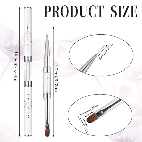 Cobee Double-Ended Nail Builder Gel Brush and Liner Art Tool