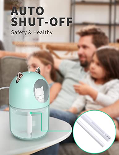 Norhom Green Mini Cool Mist Humidifier with Night Light - 300ml