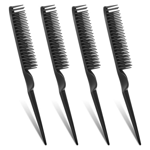 JJUNW 3-Row Hair Comb Set - Curl Defining & Braid Take Down Tools (4 Pack)