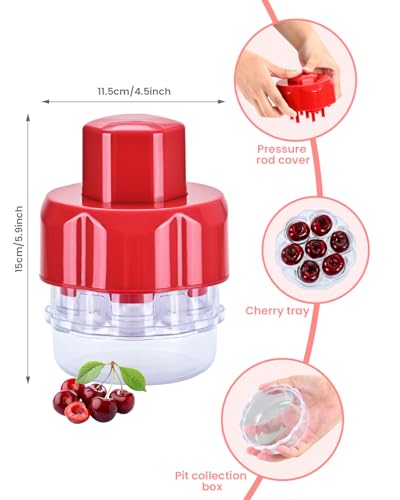 Cherry Pitter Tool with 7 Holes for Efficient Fruit Pitting