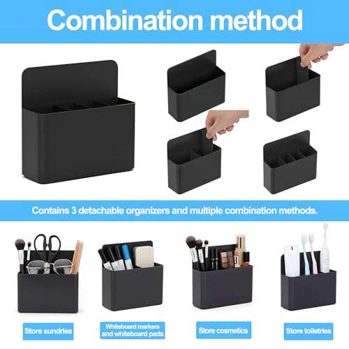 Magnetic Toothbrush Holder - Black Wall-Mount Organizer for Cruise Cabins