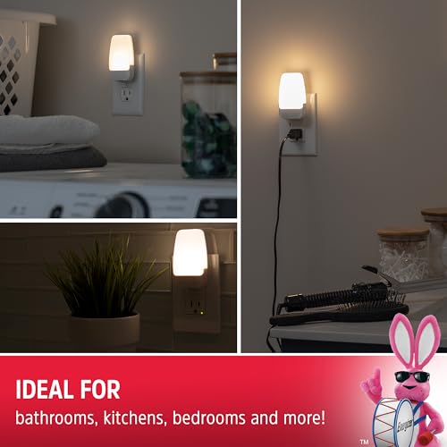 Energizer Night Light Pack of 16 - Light Sensing, White, 3000K, for Bedroom & Bathroom - Contempo Edition
