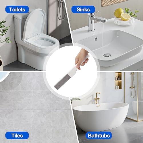 Pumice Stone Toilet Bowl Cleaner with Handle for Hard Water