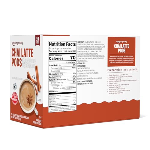 Happy Belly Chai Latte Tea Pods for K-Cup Brewers, 24 Count