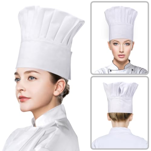 Adjustable Cotton Chef Hat for Men & Women - Kitchen Cooking Cap