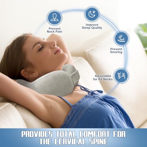 Memory Foam Travel Neck Pillow with 360° Support – Yincook