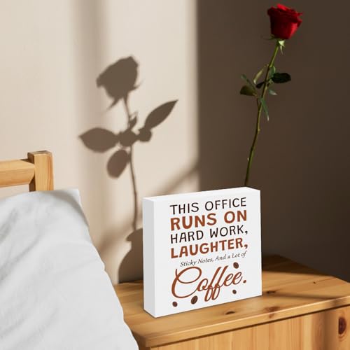 Funny Office Wooden Box Sign - Humorous Desk Decor Gift