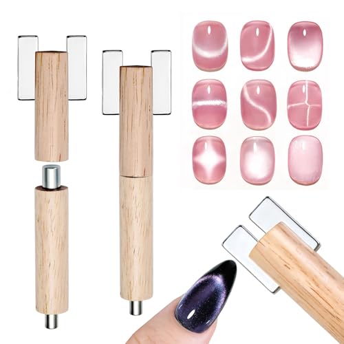 WOKOTO 4-in-1 Multi-Functional Nail Cat Eye Magnet Pen Double-Ended