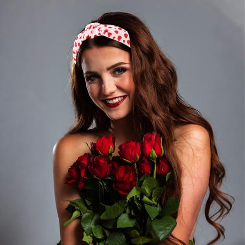 WHAVEL Valentine's Day Knotted Headbands 3-Piece Heart Print Hair Accessories