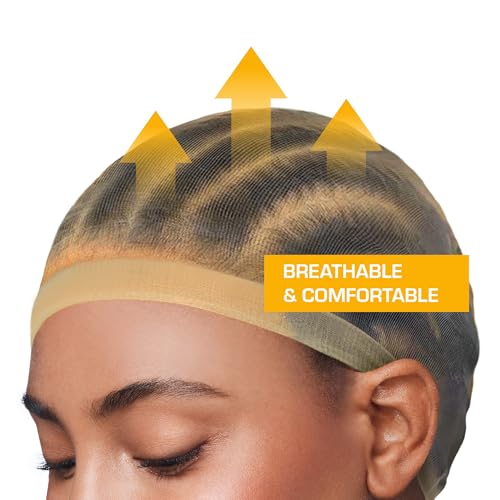 Red by Kiss HD Invisible Wig Cap - Ultra-Thin & Natural Dark Beige 2 Pack