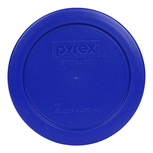 Pyrex 7200-PC 2-Cup Replacement Lids, Cadet Blue, BPA-Free, 2-Pack