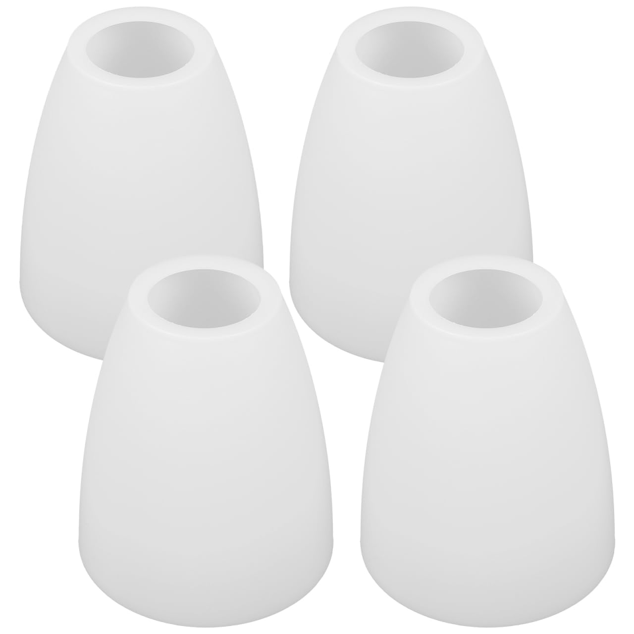 Holibanna Table Lamp Shade Replacement 4-Pack Plastic Flat Head Lamp Cover Dome Shape Light Shades for Bedroom Living Room Home Lighting