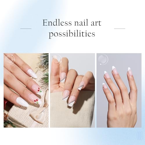 TAYE Pearl White Mermaid Gel Nail Polish - Shimmer UV/LED Soak Off Manicure