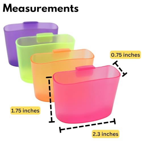 4-Pack Tea Bag Holder Set - Colorful Mug Hooks for Easy Access