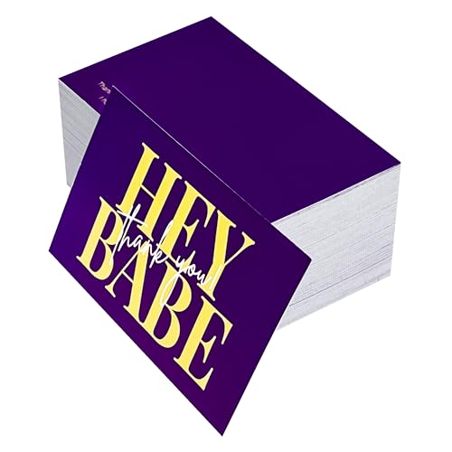 Thank You Cards for Small Business - 100 Pack, Purple Design