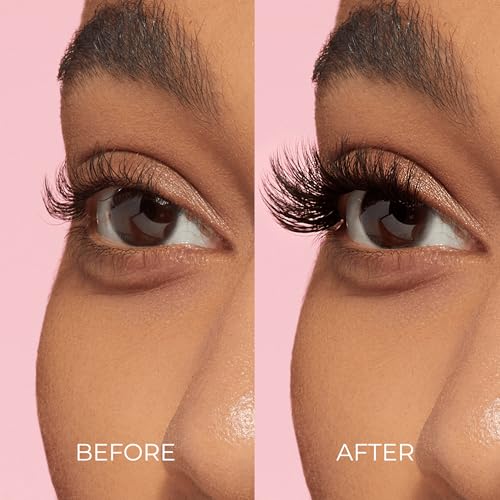 KISS Impress Falsies Press On Eyelashes - 12mm-14mm Natural Volume Bold Lash Clusters with Invisible Band & No Glue Needed