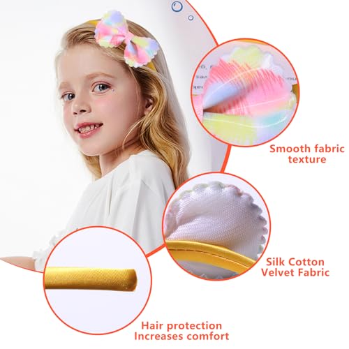 Yellow Laser Bow Headband Cute Shiny Hair Accessory for Women and Girls