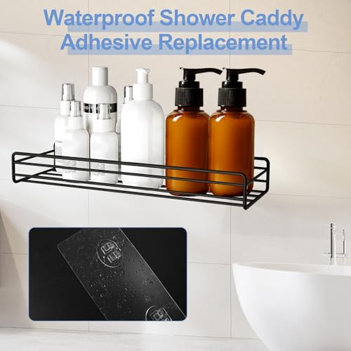 Strong Waterproof Shower Caddy Adhesive Hooks, No Drilling