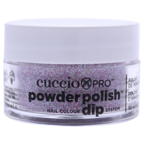 Cuccio Colour Dip Powder Nail Polish, Deep Purple Glitter, 0.49 Oz