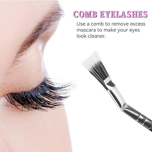 Mozeat Lens Folding Angle Mascara Fan Brush Set for Eyelashes