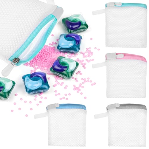 4-Pack Mini Mesh Laundry Bags for Pods & Scent Beads