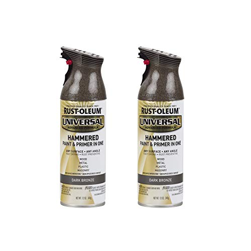Rust-Oleum Universal Hammered Spray Paint, Dark Bronze, 12 oz (Pack of 2)