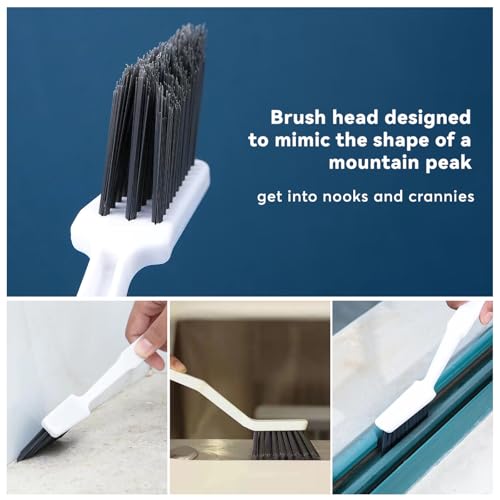 V-Shaped Crevice Cleaning Brush Set with Tweezers - 4 Piece Gap Tool