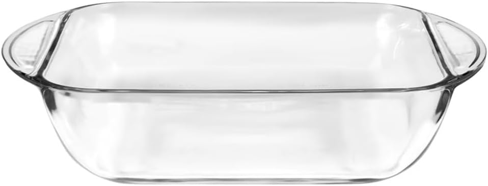 Skiennix 8" x 8" Glass Cake Pan - Durable, Non-Stick Design for Perfect Baking Every Time