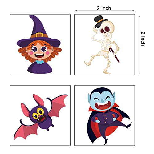 FINGOOO Halloween Temporary Tattoos for Kids - 120 Pcs Waterproof Party Favors