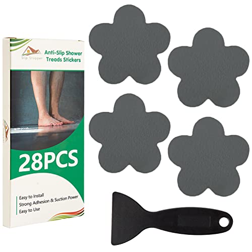 28 PCS Non-Slip Bathtub Stickers - Adhesive Anti-Slip Safety Strips for Bath & Shower