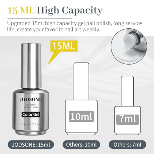 Jodsone 15ml White Gel Nail Polish Soak Off LED Long Lasting