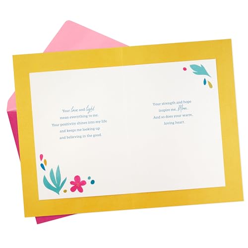 Hallmark Birthday Card for Mom - Sunshine Floral Wreath Design