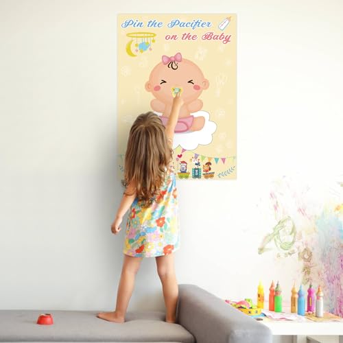 Pin the Pacifier on the Baby Game for Girls | Baby Shower Fun