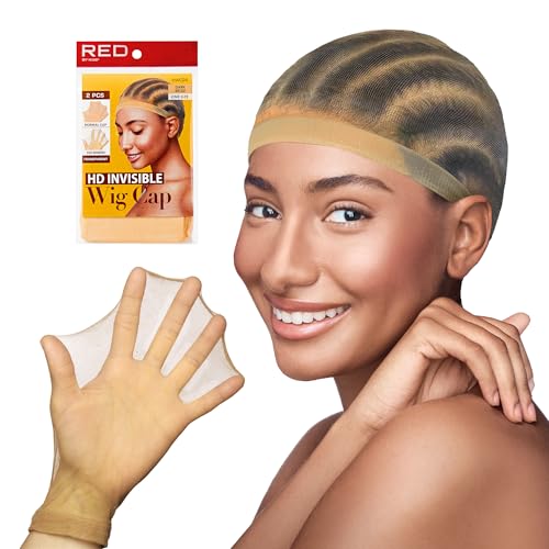 Red by Kiss HD Invisible Wig Cap - Ultra-Thin & Natural Dark Beige 2 Pack