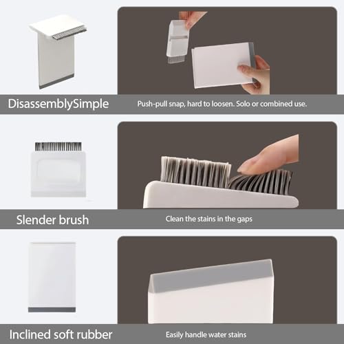 3-in-1 Mini Sink Squeegee & Brush - Streak-Free Cleaning Tool