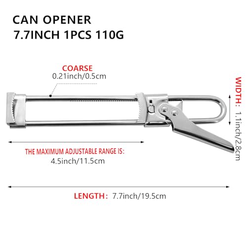 Adjustable Stainless Steel Jar & Bottle Opener - Ergonomic Lid Gripper