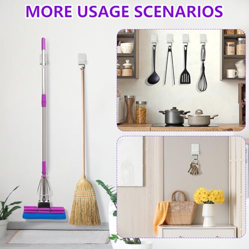 Heavy-Duty Wall Mount Broom and Mop Holder - 10 lb Capacity