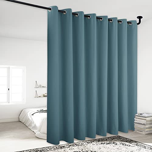 NICETOWN Sea Teal Blackout Curtain Panel - 120 x 84 Inches Grommet Top Living Room Window Treatment