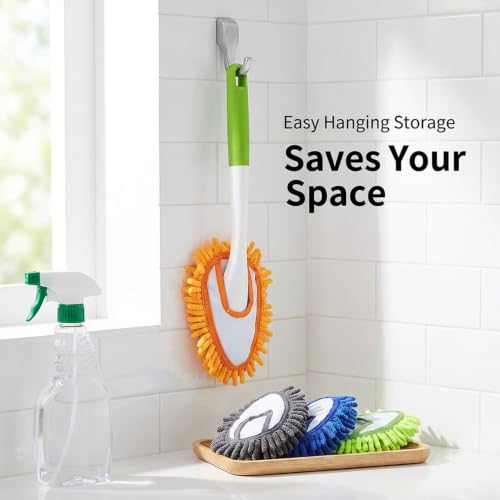 BAIDOON Microfiber Chenille Duster with 4 Washable Replaceable Heads