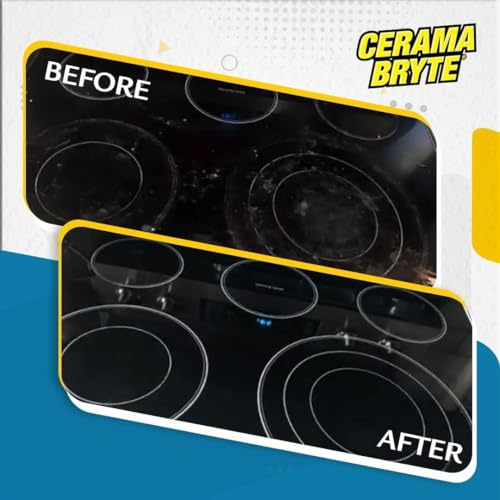 Cerama Bryte Cooktop Cleaner Starter Kit - 10oz Cleaner & 2 Cleaning Pads