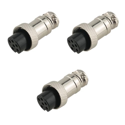 3PCS GX16 6 PIN CB Microphone Plug