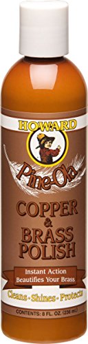 Howard Pine-Ola Copper & Brass Polish, 8 Ounce - Fast-Acting Shine