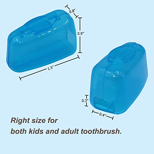 V-TOP Travel Toothbrush Head Covers Clear Portable Pod Caps 20 Pack